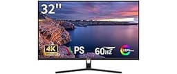 ZZA Computer Monitor 32 Inch Gaming Monitor 4K UHD (3840×2160p) Ultra-Clear IPS Screen, 100% sRGB, HDR10, 178° Viewin...