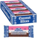 Neapolitan Coconut Slice Candy Bars (Vanilla, Chocolate & Strawberry-striped moist coconut 1.65 Ounce Bars), 24 Count
