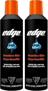 Edge Shaving Gel for Men, 9.5oz, 2 Pack Mens Shave Gel with Aloe, Mens Shaving Cream Sensitive Skin Shave Gel - Moist...