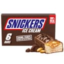 SNICKERS Ice Cream, Chocolate Caramel Peanut Butter Ice Cream Bars Individually Wrapped Dessert, 6 Pack, 2 Oz Bars