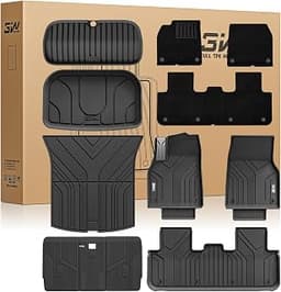 3W 9PCS Floor Mats for Tesla Model Y Juniper 2025 2026 (Not for Standard) | Metal Pedal, Carpets Double Layer, 2025 2...