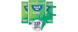 Oral-B Glide Mint Dental Floss Picks with Long Lasting Scope Flavor, 75 Count, Pack of 3