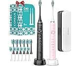 COSLUS C40 Sonic Electric Toothbrush for Adults: 47000 VPM for Deep Cleaning & Whitening with Travel Case - 5 Modes f...
