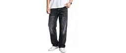 JMIERR Men's Baggy Denim Pants Stretch Wide Leg Jeans | Baggy stretch y2k denim jeans for men, relaxed Loose Fit, met...