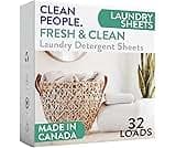 The Clean People Laundry Detergent Sheets - Laundry Soap - Ultra Concentrated, Recyclable Packaging, Stain Fighting -...