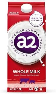 a2 Milk Whole - 100% Real Milk that's Easier on Digestion & May Help Some Avoid Discomfort - Contains Only the Natura...
