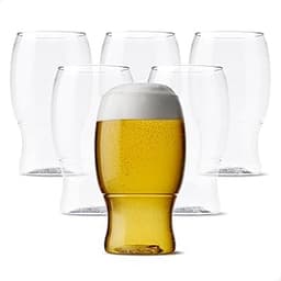 TOSSWARE POP 18oz Beer Glass Set of 48, Premium Quality, Recyclable, Unbreakable & Crystal Clear Plastic Beer Glasses