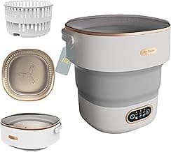 Mini Laundry Machine 16L, Portable Washing Machine and Spinner - Foldable & Compact for Baby Clothes, Underwear, Sock...