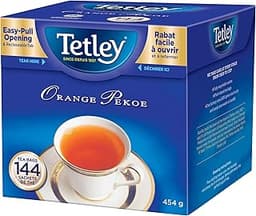Tetley Orange Pekoe Black Tea - 144 Tea Bags, 454 Grams, Contains Caffeine
