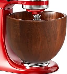 5QT Wood Mixing Bowl for KitchenAid 4.5-5 Qt Tilt-Head Stand Mixers