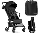 Mompush Nexis Carbon Fiber Lightweight Travel Stroller, Carry-On, Black | Lightweight travel stroller for airplane, c...