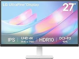 LG 27US500-W Ultrafine Monitor 27-Inch 4K UHD (3840x2160) HDR10 IPS Borderless Design Reader Mode Flicker Safe Switch...