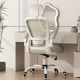 Mimoglad Office Chair, Comfy Desk Chair, High Back Ergonomic Computer Chair with Lumbar Support & Headrest, Flip-up A...