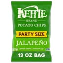 Kettle Brand Potato Chips, Jalapeno Kettle Chips, Party Size, 13 Oz