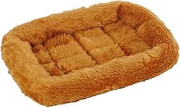 MidWest Homes for Pets QuietTime XXS Dog Bed – Cinnamon Faux Fur Bolster, Ultra-Soft and Machine Washable, Fits 18-In...