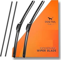 DOG TAIL Silicone Wiper Blades with 2 Refills - 26" & 16"