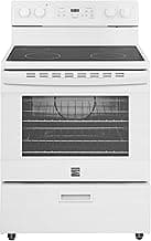 Kenmore 5.2 cu ft. Rear Control Electric Range - White | 4 Cooktop Elements - Steam Clean Oven & Hidden Bake for Easy...