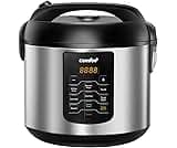 COMFEE' Rice Cooker 10 cup Uncooked/20 cup Cooked, Rice Maker, Steamer, Saute, Steamer and Warmer, 5.2 QT Large Capac...