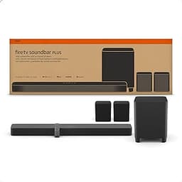 Amazon Fire TV Soundbar Plus with subwoofer and surround sound speakers (newest model), 5.1 channel, Dolby Atmos, cle...