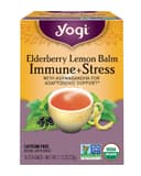 Yogi Tea, Tea Immune Stress Elderberry Lemon Balm Organic, 16 Count