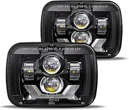 HWSTAR Pair 180W 1000% Bright H6054 5x7 7x6 Led Headlights Compatible with Jeep Cherokee XJ Wrangler YJ DOT Anti-glar...