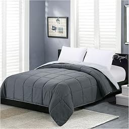 Homelike Moment Comforters Queen Size - Grey Duvet Insert Down Alternative Bed Queen Comforter, Lightweight Bedding C...