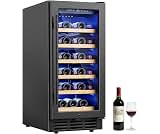 ICEVIVAL 15 Inch Wine Cooler Refrigerator, 28 Bottle Freestanding Wine Fridge with Compressor Cooling, Digital Temper...