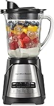 Hamilton Beach Power Elite Wave Action Blender For Smoothies, 40 Oz Glass Jar, 12 Functions Including Puree, Crush Ic...