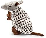 Hollypet Plush Dog Squeaky Toy Stuffed Armadillo Animal Pet Puppy Chew Toys with Clean Teeth for Small Medium Large A...