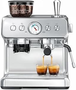 COWSAR Espresso Machine with Grinder, 20 Bar Automatic Espresso Maker, Milk Frother Steam Wand, PID Temperature Contr...
