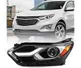 FIONE Xenon/HID Headlight W/O Bulbs for Chevy Equinox 2018 2019 2020 2021 | LED DRL Projector Headlamp Replacement Le...