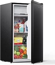 Upstreman 3.2 Cu.Ft Mini Fridge with Freezer, Quiet Efficient Small Fridge, Compact Refrigerator with Adjustable Ther...