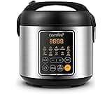 COMFEE' Rice Cooker, 4 Cups Uncooked, 8 Cups Cooked Slow Cooker, 2 Qt Small Multicooker with 10 Presets, Steamer & Gr...