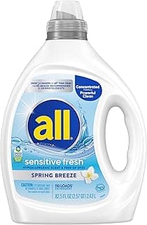 all Liquid Laundry Detergent, Sensitive Fresh, 82.5 fl oz, 110 Loads