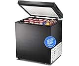 Kismile 2.0 Cubic Feet Chest Freezer with 2 Removable Basket Free Standing Top Open Door Compact Freezer with Adjusta...