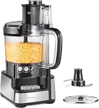 Hamilton Beach 12 Cup Stack & Snap Food Processor and Vegetable Chopper | BPA Free | Stainless Steel Blades | 2-Speed...
