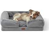 Bedsure Orthopedic Dog Bed Medium Size Dogs - Washable Small Medium Dog Cat Bed Waterproof, Comfort Cats Couch Sofa w...