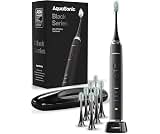 Aquasonic Black Series Ultra Whitening Toothbrush – ADA Accepted Electric Toothbrush- 8 Brush Heads & Travel Case – 4...