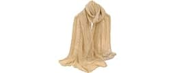 Floerns Women's Sequin Bandana Square Scarf Silk Scarves Mesh Shawl and Wrap for Evening Dresses