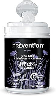 Prevention All Purpose Disinfectant Wipes – Canister of Cleaning Wipes for Salons, Spas, Wellness Centers and Yoga St...
