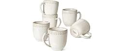 LE TAUCI Coffee Mugs Set of 6, 12 oz Ceramic Coffee Cups with Handle for Latte, Milk, Tea, Cappuccino, Mocha, Cocoa, ...