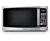 TOSHIBA ML-EM25P(SS)/CA Microwave Oven with Sound On/Off ECO Mode and LED Lighting, 0.9 Cu Ft/900W, Stainless Steel