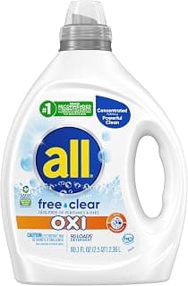 all Liquid Laundry Detergent for Sensitive Skin, 2X Concentrated, 90 Loads