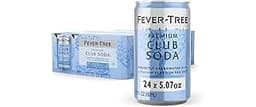 Fever-Tree Club Soda – Premium Zero Calorie Mixer for Cocktails and Mocktails, 5.1 fl oz Cans, Pack of 24 – Naturally...