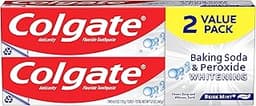 Colgate Baking Soda & Peroxide Toothpaste - Whitens Teeth, Fights Cavities & Removes Stains, Brisk Mint, 6 Ounce (Pac...