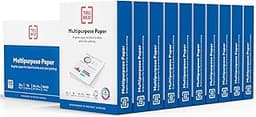TRU RED Multipurpose Paper 8.5 x 11 Inch 20 lb 96 Bright White, 10 Reams Carton