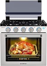 CAMPLUX RV Stove Propane Range 21 Inches, RV Oven with 3 Burners, Classic