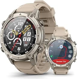 Men's Outdoor Smartwatch, Standalone GPS & Offline Maps, 5ATM Waterproof, 1.43" AMOLED, 4GB Memory, 178 Sports Modes,...