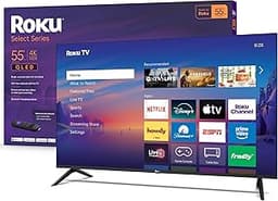 Roku Smart TV 2026 – 55-Inch Select Series, 4K QLED TV – Roku TV with Voice Remote – Flat Screen QLED Television with...