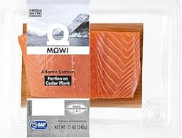 MOWI Atlantic Salmon Plain on Cedar Plank, 12oz, Fresh Never Frozen